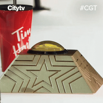 Tim Hortons Cup Next To Button GIF