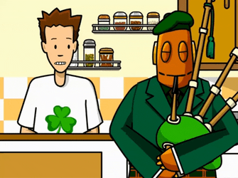 Tim Moby Robot Playing Ireland Uilleann Pipes GIF