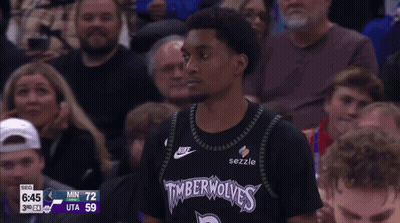 Timberwolves Basketball Player In Front Of Crowd GIF