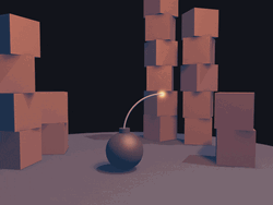 Time Bomb House Exploding GIF