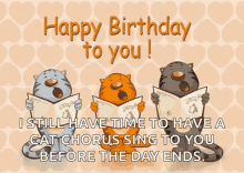 Time For Cat Chorus Singing Happy Birthday GIF