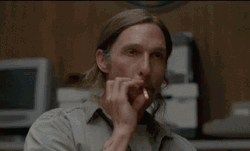 Time Is A Flat Circle Matthew McConaughey Smoking GIF