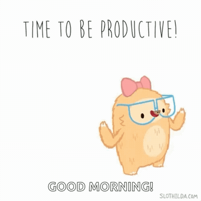 Time To Be Productive Sloth Pink Bow Glasses GIF