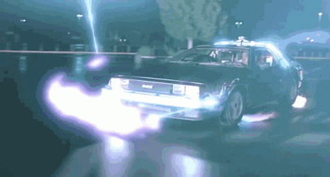 Time Travel Back To The Future Delorean Test GIF