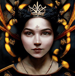 Timeless Lady Intense Stare Smile Fine Art GIF