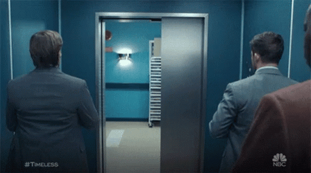 Timeless Series Fight Scene Inside Elevator GIF