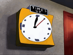 Times Up Ticking Clock GIF