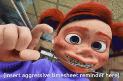 Timesheet Darla Finding Nemo Meme GIF