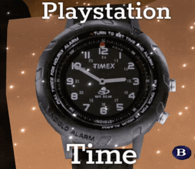 Timex Watch With PlayStation Time GIF