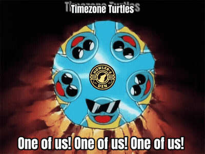 Timezone Turtles One Of Us Poster GIF