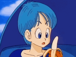 Timid Bulma Eating Banana GIF