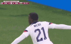 Timothy Weah Knee Slide Usa Soccer GIF