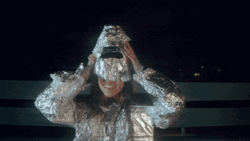 Tin Foil Hat Head Gear GIF