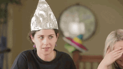 Tin Foil Hat Think Reaction GIF