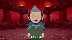 Tin Foil Hat Wearer Broflovski Agreeing  GIF