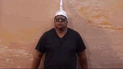 Tin Foil Hat Worn By Big Brother  GIF