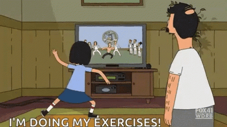 Tina Belcher Dancing Doing Exercise GIF