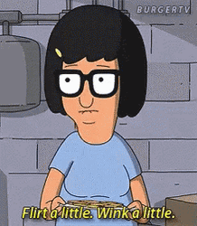 Tina Belcher Flirting A Little Bobs Burgers GIF