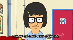 Tina Belcher Hair Flip Charm GIF