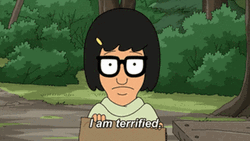 Tina Belcher Terrified Bobs Burgers GIF