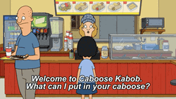 Tina Bobs Burger Ordering Caboose GIF
