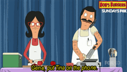 Tina Bobs Burger Telephone Head GIF
