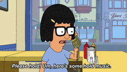 Tina Bobs Burgers Hold Music GIF