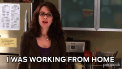 Tina Fey Working From Home GIF