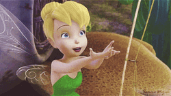 Tinkerbell Catches Leaf GIF