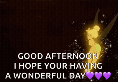 Tinkerbell Good Afternoon I Hope You Having A Wonderful Day GIF