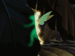Tinkerbell Hiding In Leaf GIF