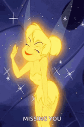 Tinkerbell Waving Good Bye Miss You GIF
