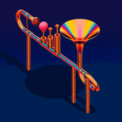 Tiny All Bouncing On Bugle Animation GIF