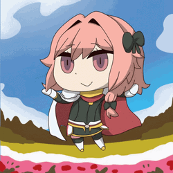 Tiny Astolfo Cartoon Swinging GIF