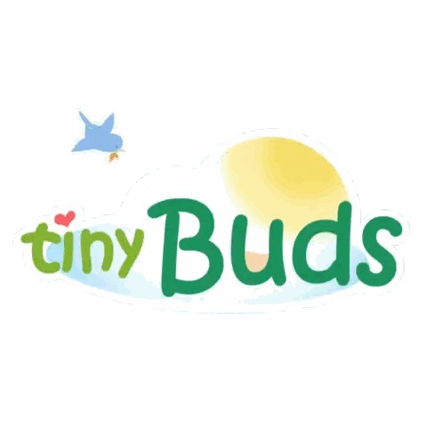 Tiny Buds Logo With Bird And Plant Sticker