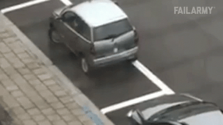 Tiny Car Parallel Parking Fail GIF