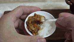 Tiny Cup Of Curry Rice Trend GIF