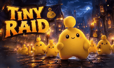 Tiny Raid Poster With Yellow Stuffed Animals GIF