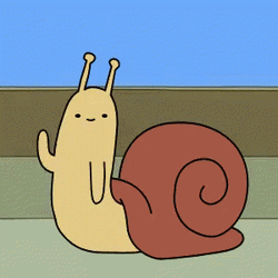 Tiny Snail Cute Wave GIF
