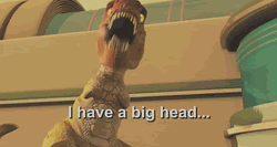 Tiny The Tyrannosaurus Big Head GIF