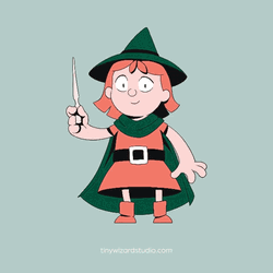 Tiny Wizard With Magic Wand For Christmas Season GIF