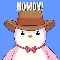 Tip Hat Howdy Pudgy Penguin GIF