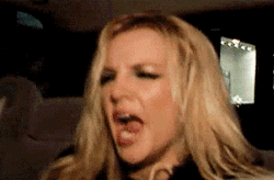 Tired Britney Spears Yawning GIF