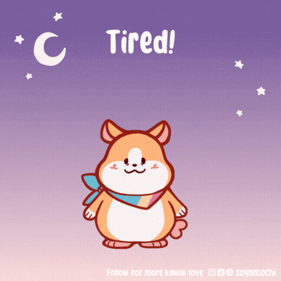 Tired Cartoon Dog GIF