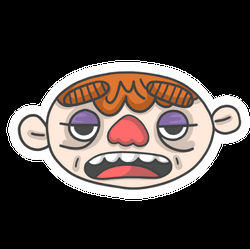 Tired Face Spinning Hangover Cartoon GIF