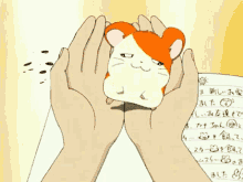 Tired Hamtaro Nap Owner Hands Lay Down GIF