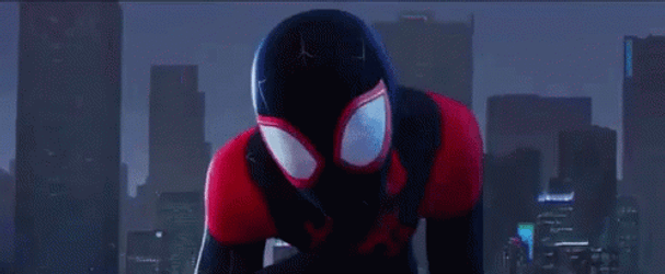 Tired Miles Morales Spiderman Catching Breath GIF