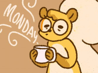 Tired Monday Let's Drink Coffee GIF
