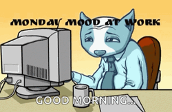 Tired Monday Mood At Work GIF