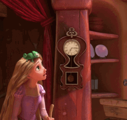 Tired Rapunzel Leaning On Wall GIF